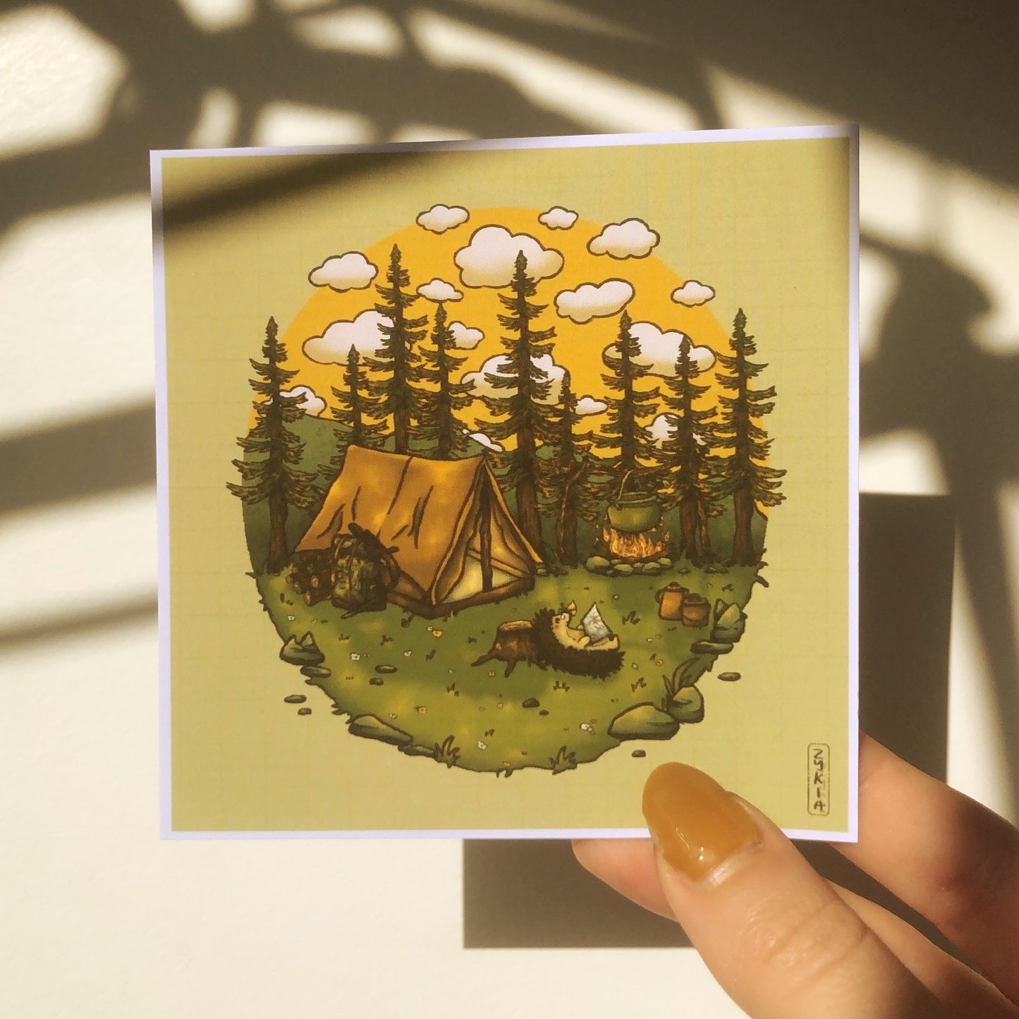 Mini impression - Hérisson qui fait du camping
