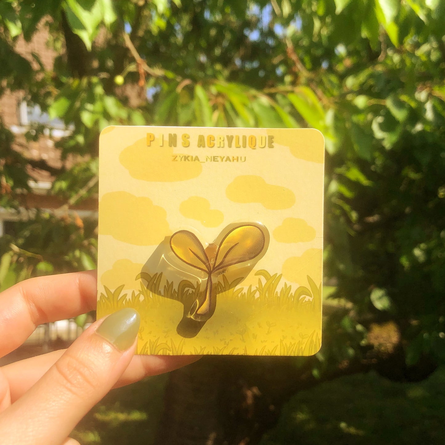Pins en acrylique époxy - Pousse