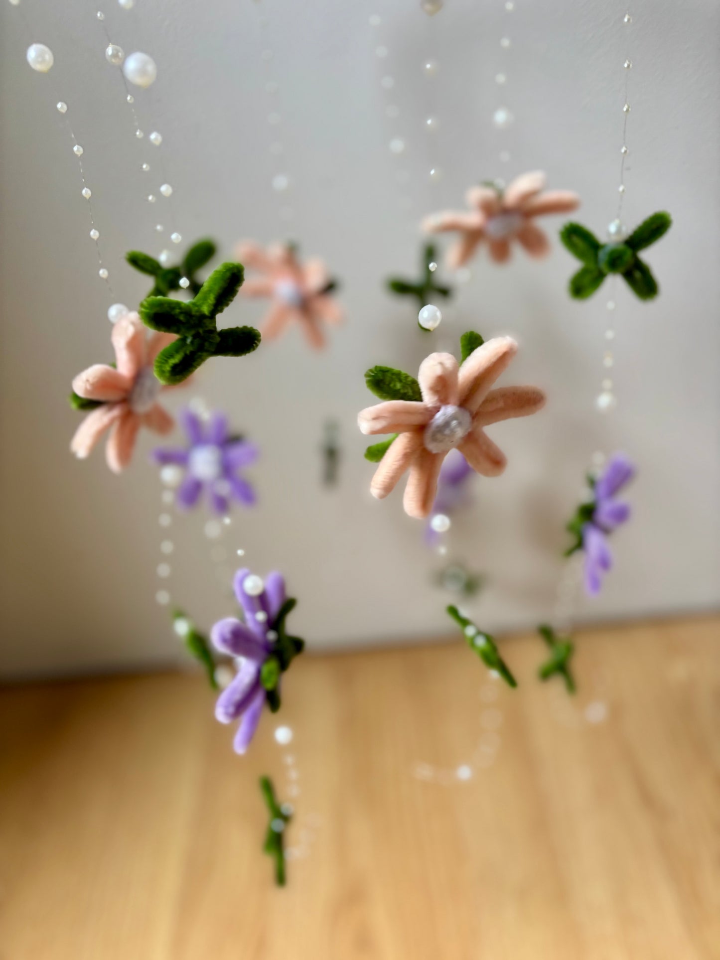 Décoration suspendu - Lilas et rose