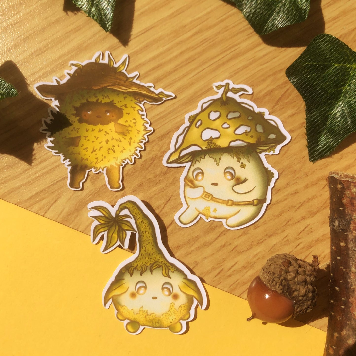 Pack de 3 stickers - Botanical creatures
