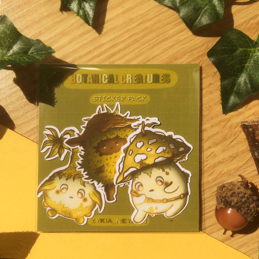 Pack de 3 stickers - Botanical creatures