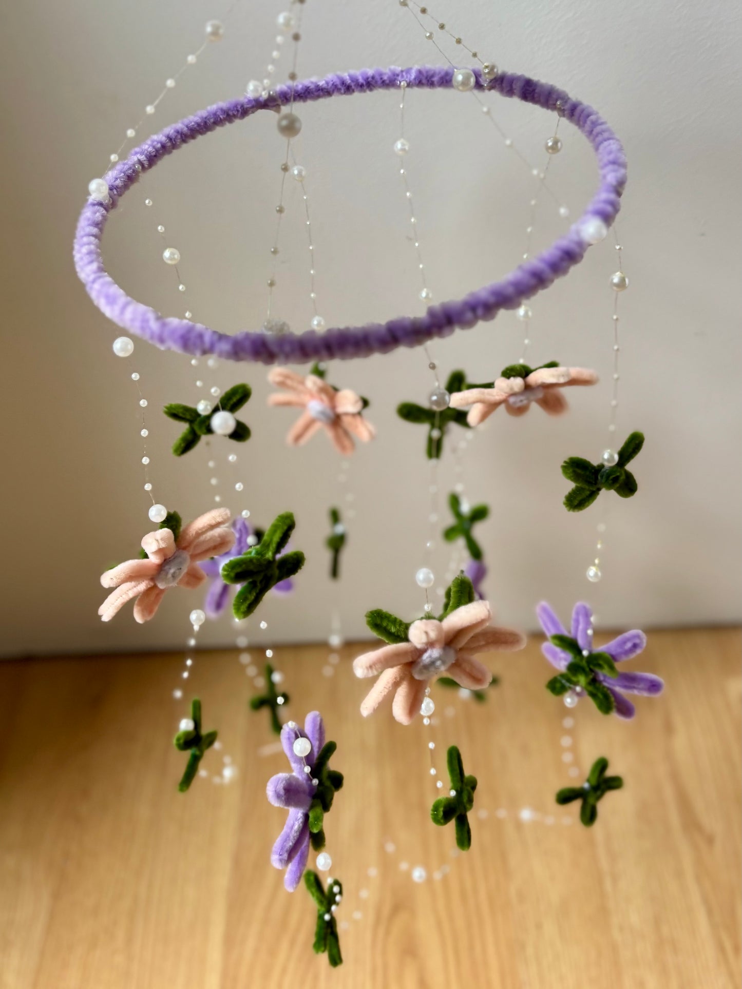 Décoration suspendu - Lilas et rose